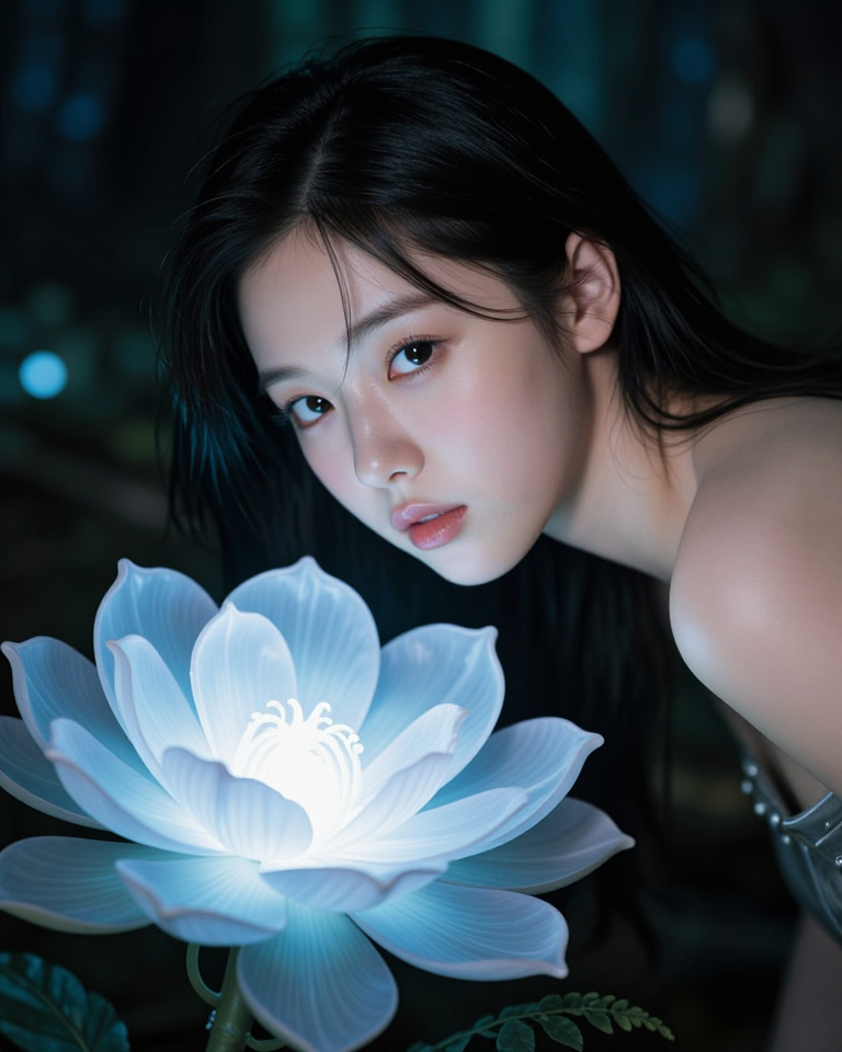 빛나는 꽃과 소녀